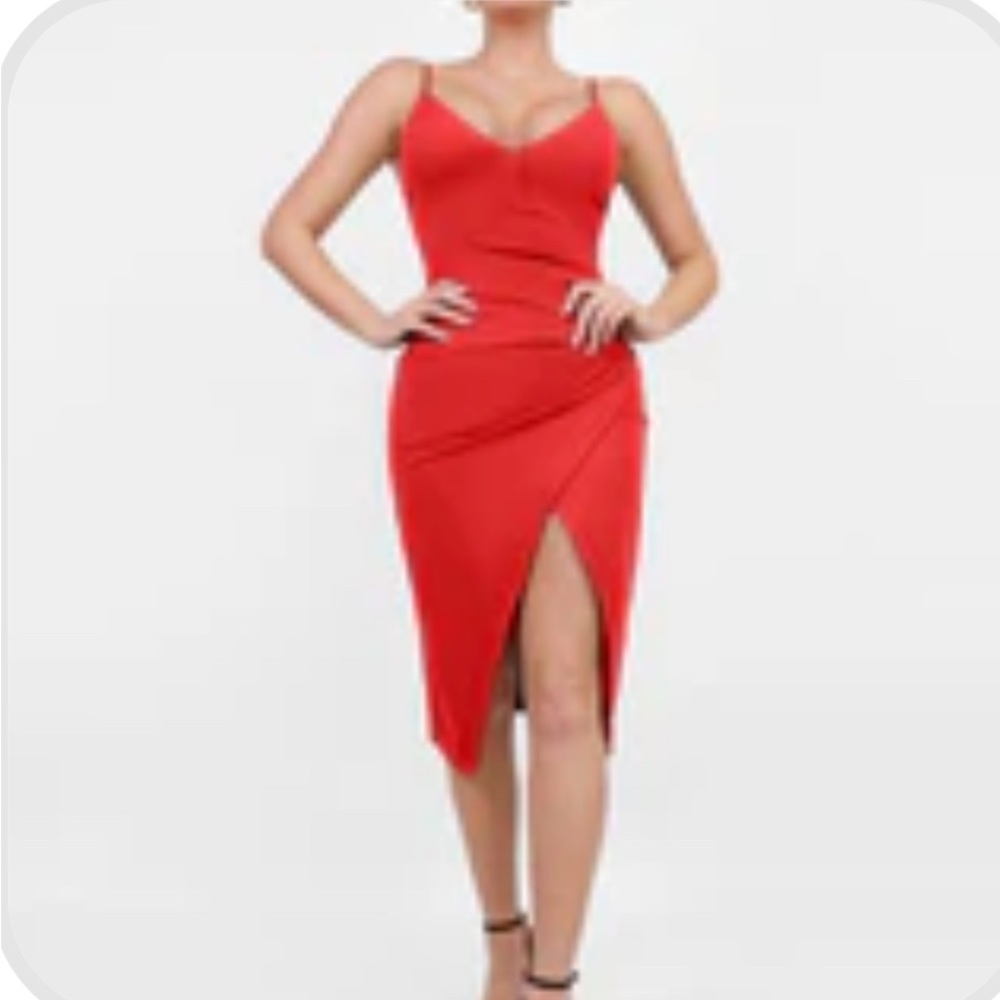 Popilush Shapewear Sculpting Wrap Midi - Red XL
